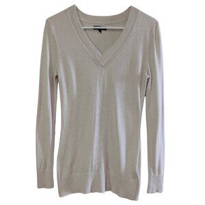 Kenneth Cole New York Women's V-Neck Fine Knit Sweater, Size XS, Beige